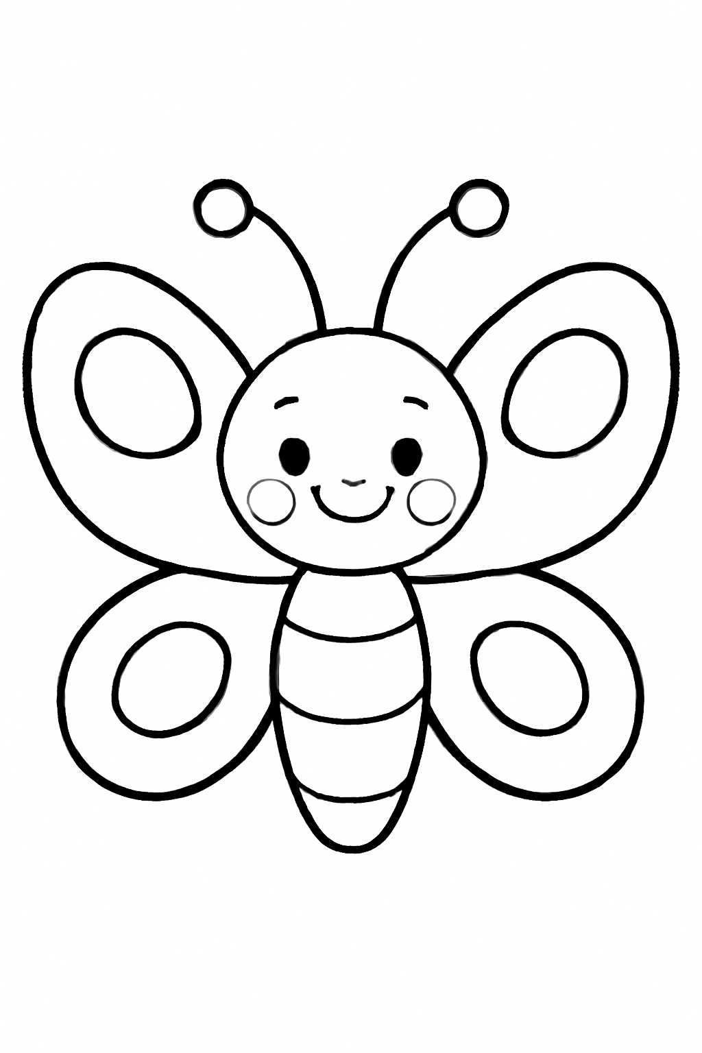 Free printable a pretty butterfly coloring page for kids