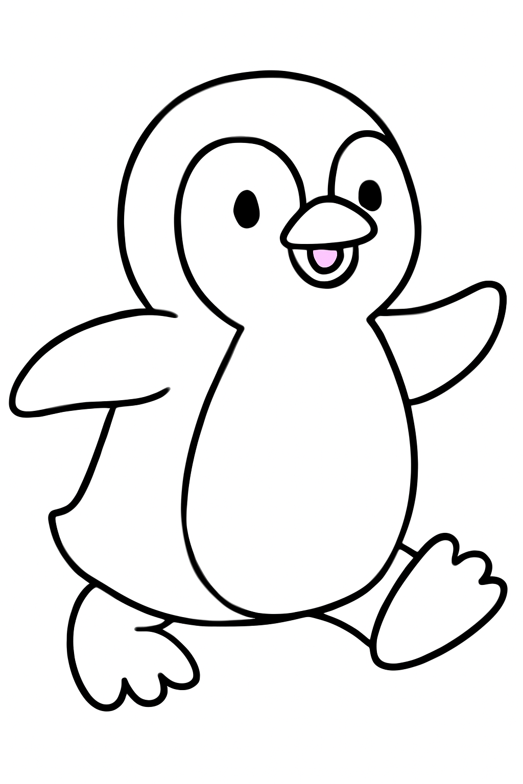 Free printable a waddling penguin coloring page for kids