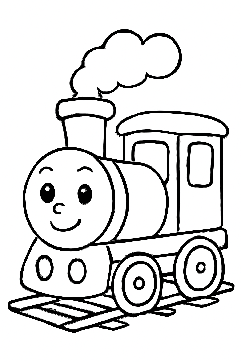 Free printable a steam train coloring page for kids
